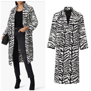 VICTOR ALFARO COLLECTIVE Oversized Zebra Duster Jacket